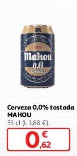 Alcampo Cerveza 0.0% tostada mahou oferta