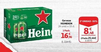 Alcampo 2a unidad -50% cerveza heineken oferta