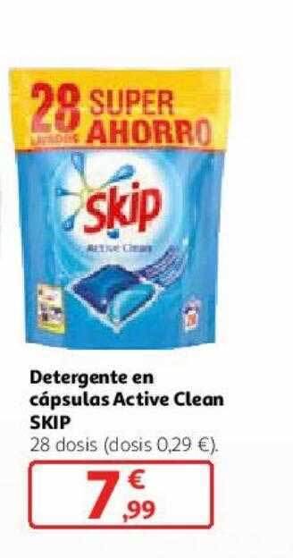 Alcampo Detergente en cápsulas active clean skip oferta