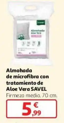 Alcampo Almohada de microfibra con tratamiento de aloe vera savel oferta