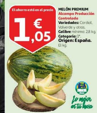 Alcampo Melón premium oferta