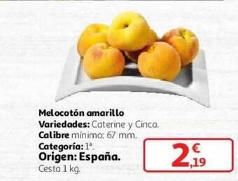 Alcampo Melocotón amarillo oferta