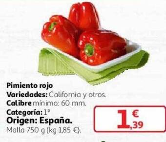 Alcampo Pimiento rojo oferta