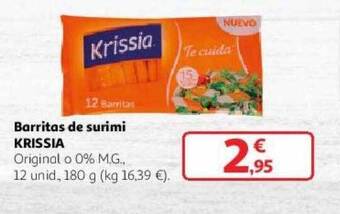 Alcampo Barritas de surimi krissia oferta