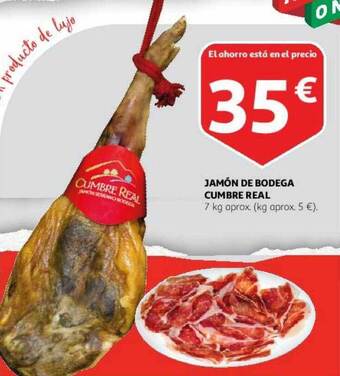Alcampo Jamón de bodega cumbre real oferta