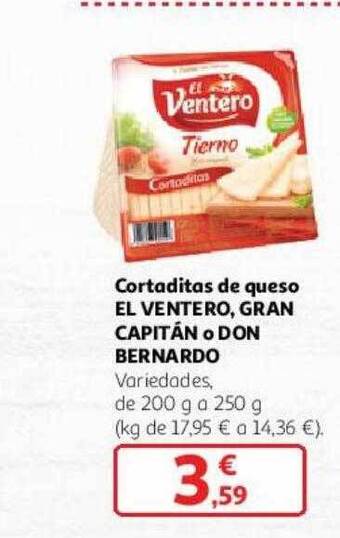 Alcampo Cortaditas de queso el ventero gran capitán o don bernardo oferta