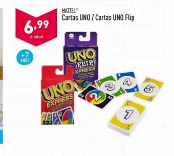 ALDI Mattel cartas uno cartas uno flip oferta