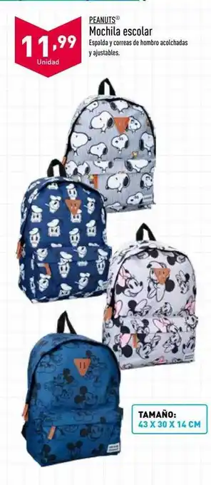 ALDI Peanuts mochila escolar oferta