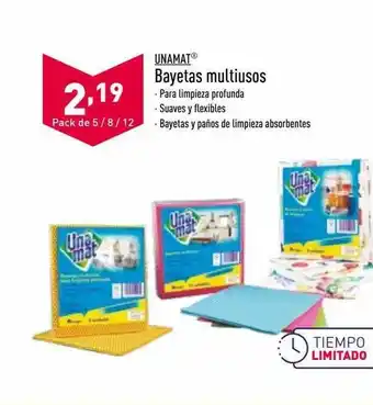 ALDI Unamat bayetas multiusos oferta