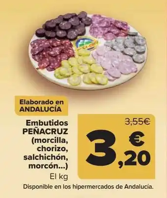 Carrefour Ambutidos peñacruz morcilla chorizo salchichón morcón oferta