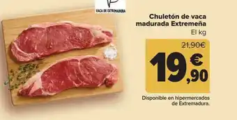Carrefour Chuletón de vaca madurada extremeña el kg oferta