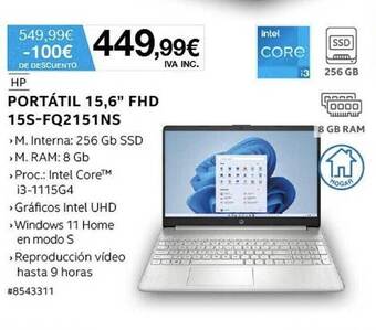 Costco Hp portátil 15.6 oferta