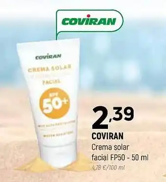 Coviran Coviran crema solar facial fp50 oferta