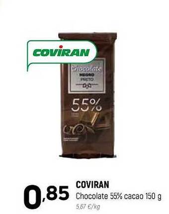 Coviran Coviran chocolate 55% cacao oferta