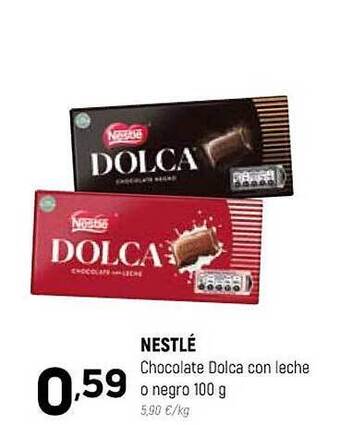 Coviran Nestlé chocolate dolca con leche o negro oferta