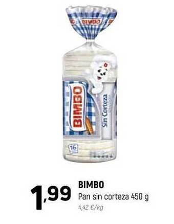 Coviran Bimbo pan sin corteza oferta