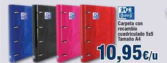 FROIZ Carpeta con recambio cuadriculado 5x5 tamaño a4 oferta