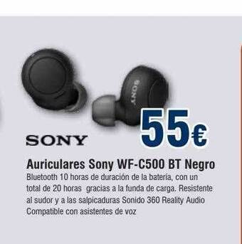 FROIZ Auriculares sony wf-c500 bt negro oferta