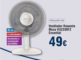 FROIZ Ventilador rowenta mesa vu2330f2 essential oferta