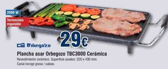 FROIZ Plancha asar orbegozo tbc3000 cerámica oferta