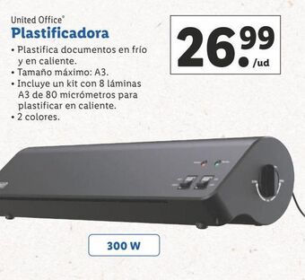 Lidl Plastificadora united office oferta