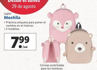 Lidl Mochila lupilu oferta