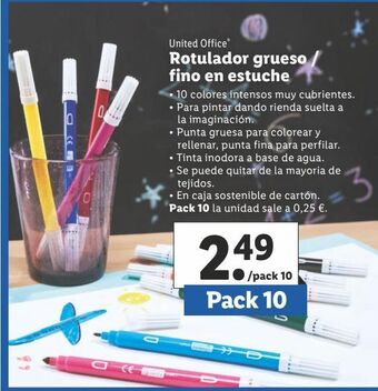 Lidl Rotuladores united office oferta