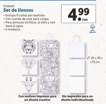 Lidl Lienzo para pintar crelando oferta