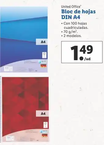 Lidl Libreta united office oferta