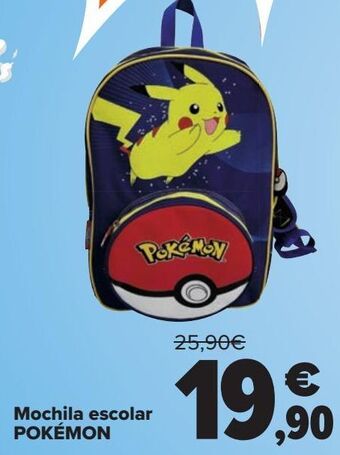 Carrefour Mochila escolar pokémon oferta