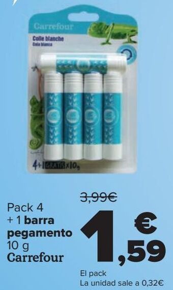 Carrefour Pack 4 + 1 barra pegamento carrefour oferta