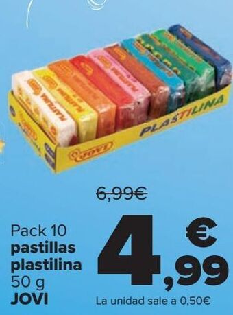 Carrefour Pack 10 pastillas plastilina jovi oferta
