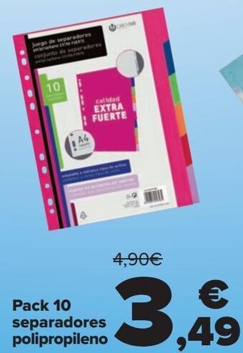 Carrefour Pack 10 separadores polipropileno oferta