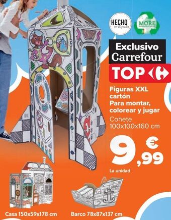 Carrefour Figuras xxl cartón para montar, colorear y jugar oferta