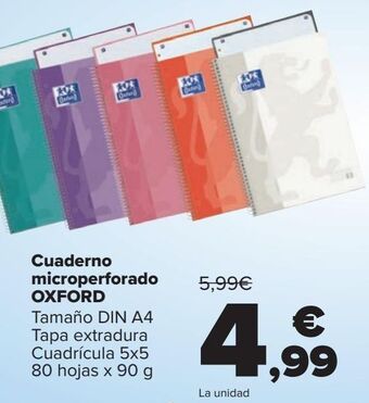 Carrefour Cuaderno microperforado oxford oferta
