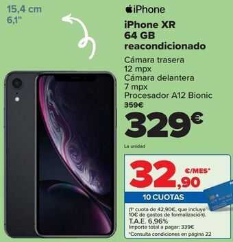 Carrefour Iphone xr 64 gb reacondicionado oferta