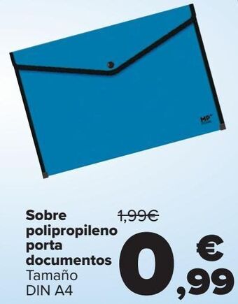 Carrefour Sobre polipropileno porta documentos oferta