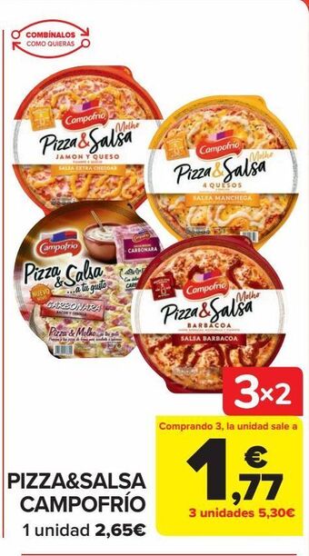 Carrefour Pizza&salsa campofrío oferta