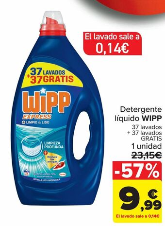 Carrefour Detergente líquido wipp oferta