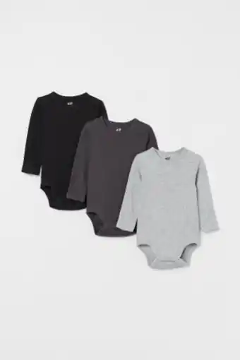 H&M Pack de 3 bodies en canalé oferta