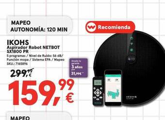 Worten Ikohs aspirador robot netbot sx1800 pr oferta