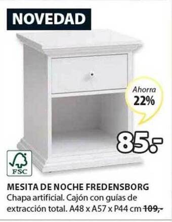 JYSK Mesita de noche fredensborg oferta