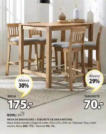 JYSK Mesa, taburete oferta