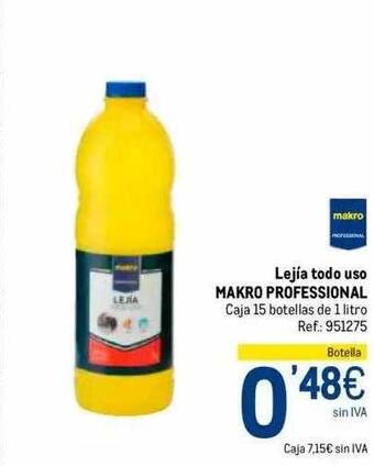 Makro Lejía todo uso makro professional oferta