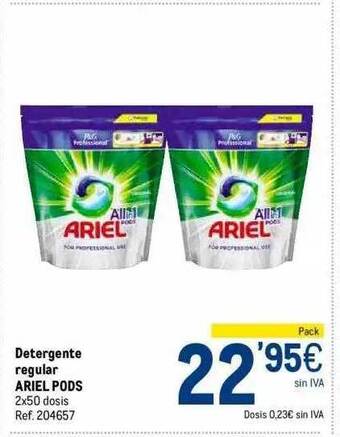 Makro Detergente regular ariel pods oferta