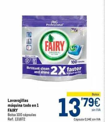 Makro Lavavajillas máquina todo en 1 fairy oferta