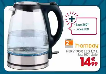 GiFi HOMDAY HERVIDOR LED 1.7L oferta
