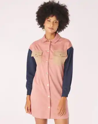 Naf Naf Vestido denim color rosa oferta