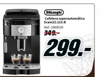 MediaMarkt Delonghi cafetera superautomática ecam 22.113.b oferta