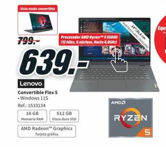 MediaMarkt Lenovo convertible flex 5 oferta